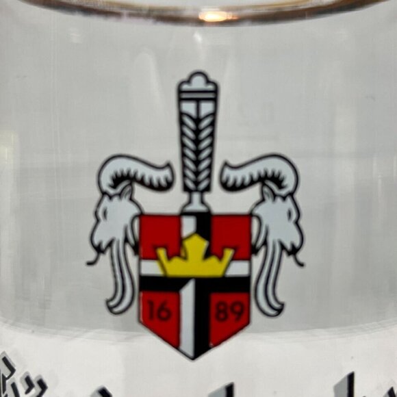 Konigsbacher Pils Pilsner German Beer Glass 4.5" Gold Rim 0.2L Rastal Germany - Picture 2 of 9